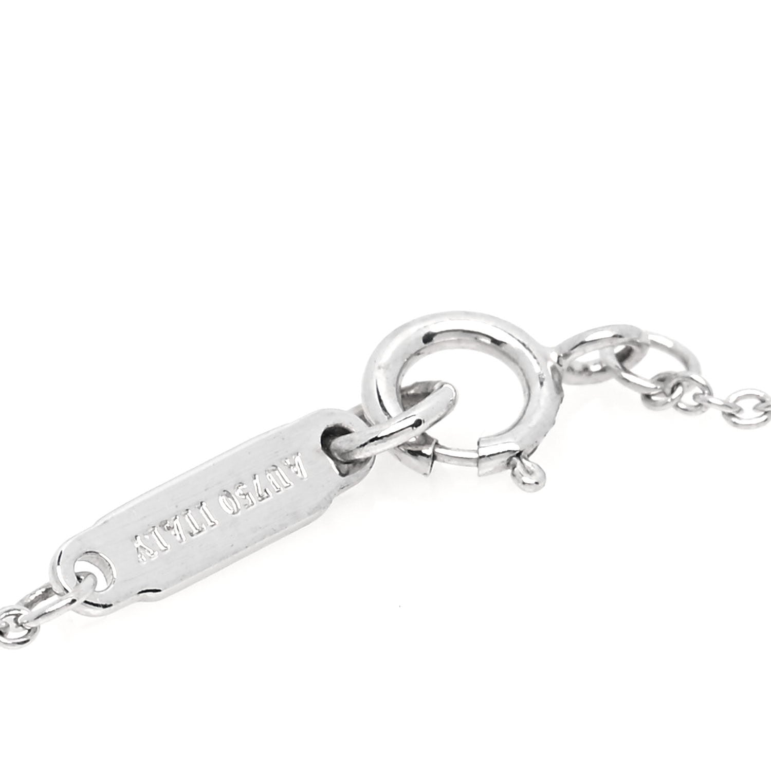 Tiffany 18K White Gold Diamond Metro Heart Pendant Necklace 6 of 6