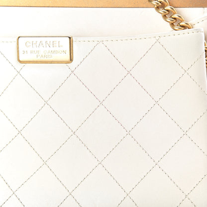 Chanel Lambskin Quilted Small Coco Lux Flap White 10 of 12