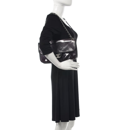 Chanel Vinyl Quilted Degrade Jumbo Single Flap Black 2 of 14