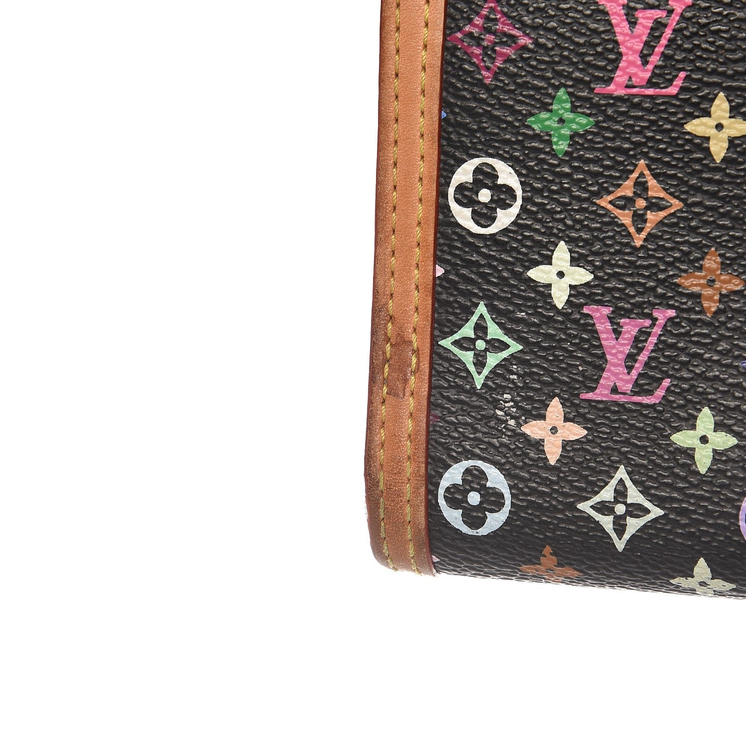 Louis Vuitton Monogram Multicolor Porte Tresor International Wallet Black 12 of 14
