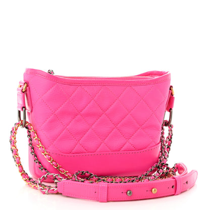 Chanel Goatskin Quilted Small Gabrielle Hobo Pink 2 of 10