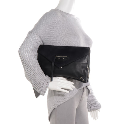 Balenciaga Veau Leather Papier Sight Clutch Black 2 of 9