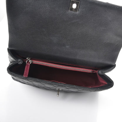 Chanel Caviar Quilted Medium Coco Handle Flap Black 5 of 9