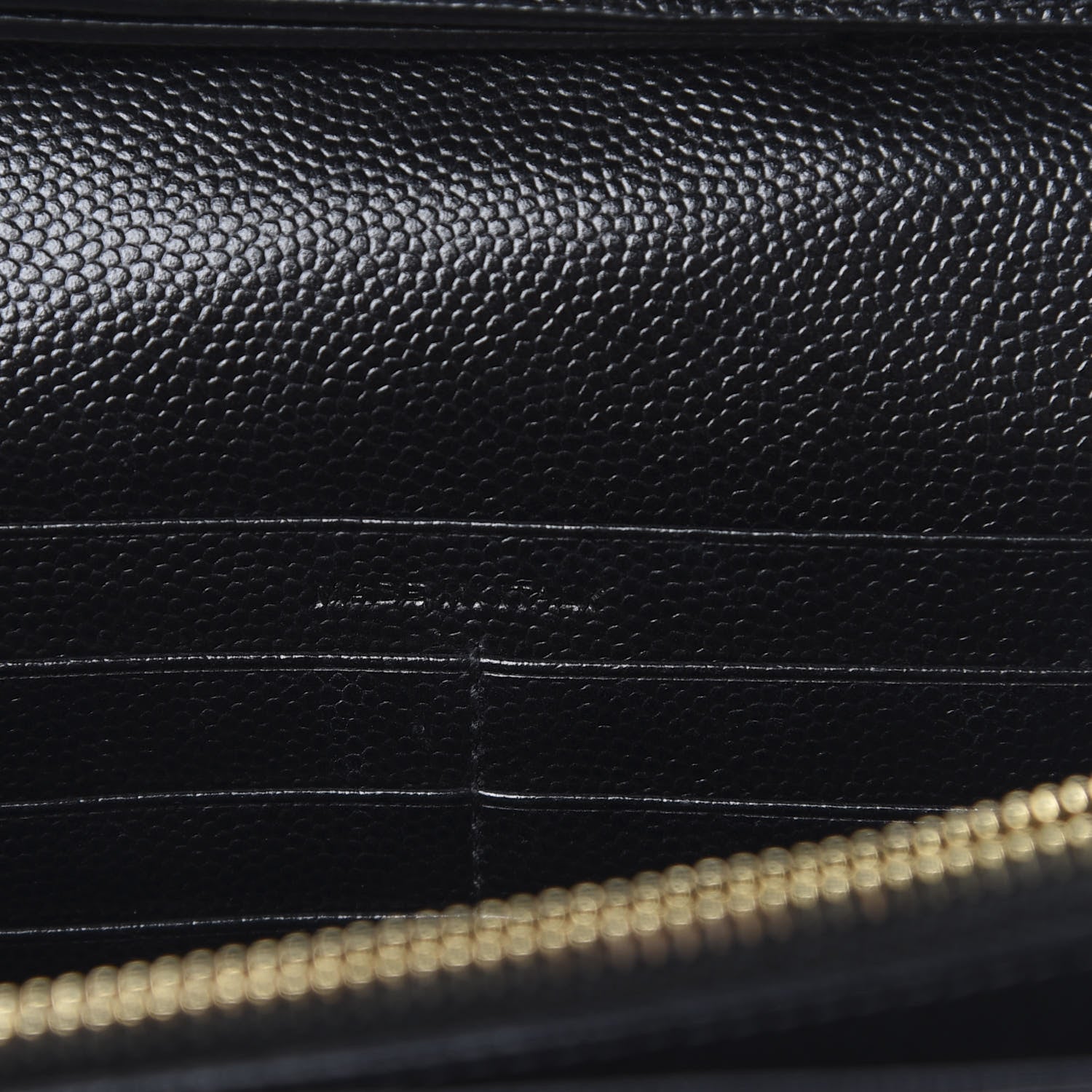 Saint Laurent Grain De Poudre Matelasse Chevron Monogram Chain Wallet Black 7 of 17