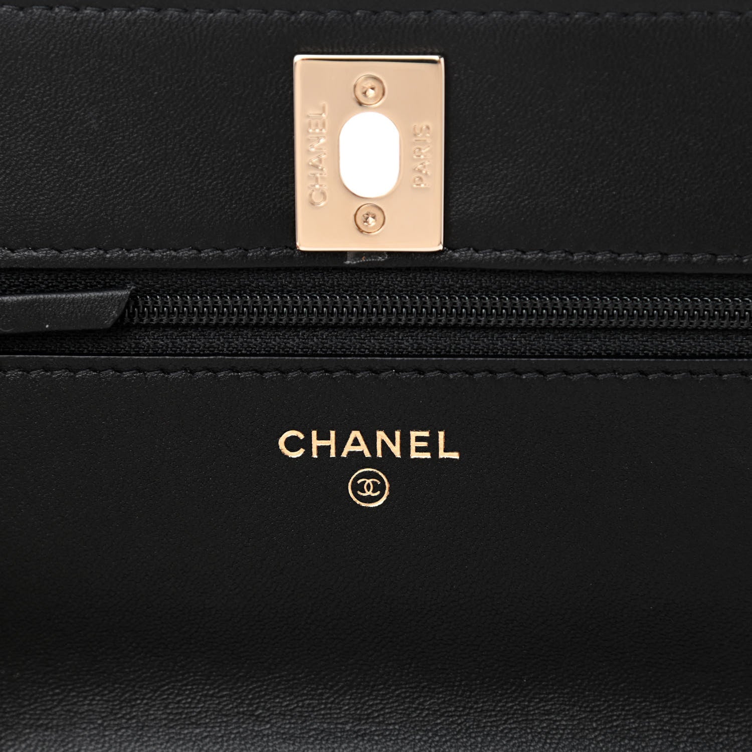 Chanel Lambskin Quilted Trendy CC Wallet On Chain WOC Black 6 of 13