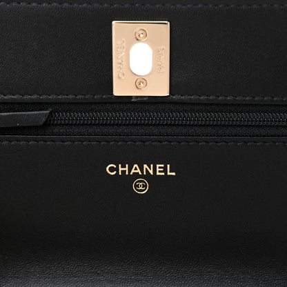 Chanel Lambskin Quilted Trendy CC Wallet On Chain WOC Black 6 of 13