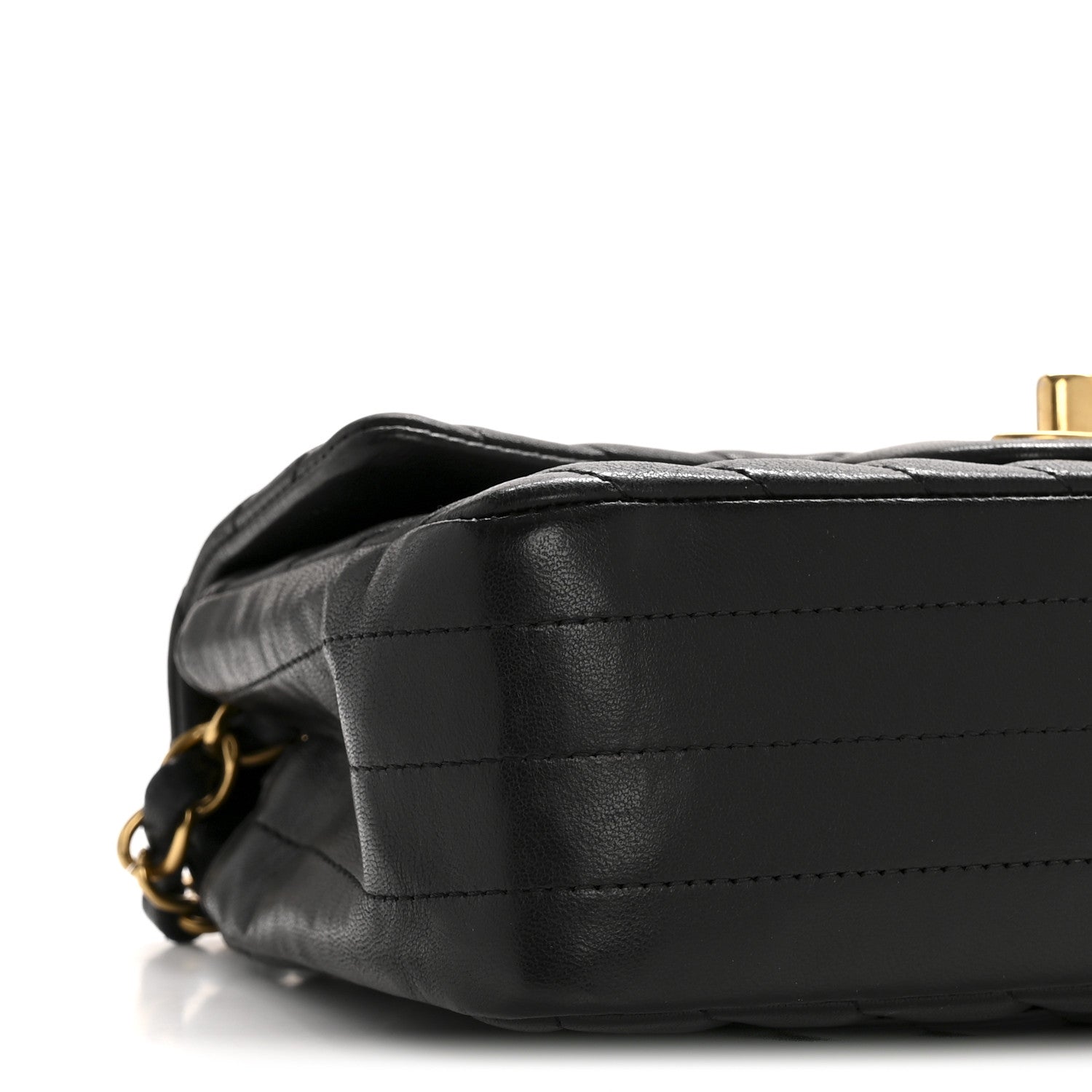 Chanel Lambskin Chevron Quilted Mini Rectangular Flap Black 9 of 12
