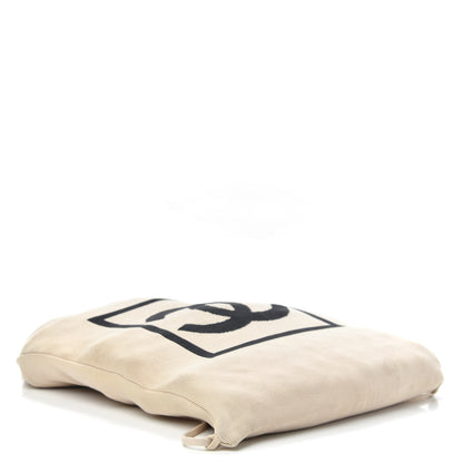 Chanel Cotton CC Drawstring Sport Line Backpack Cream 3 of 8