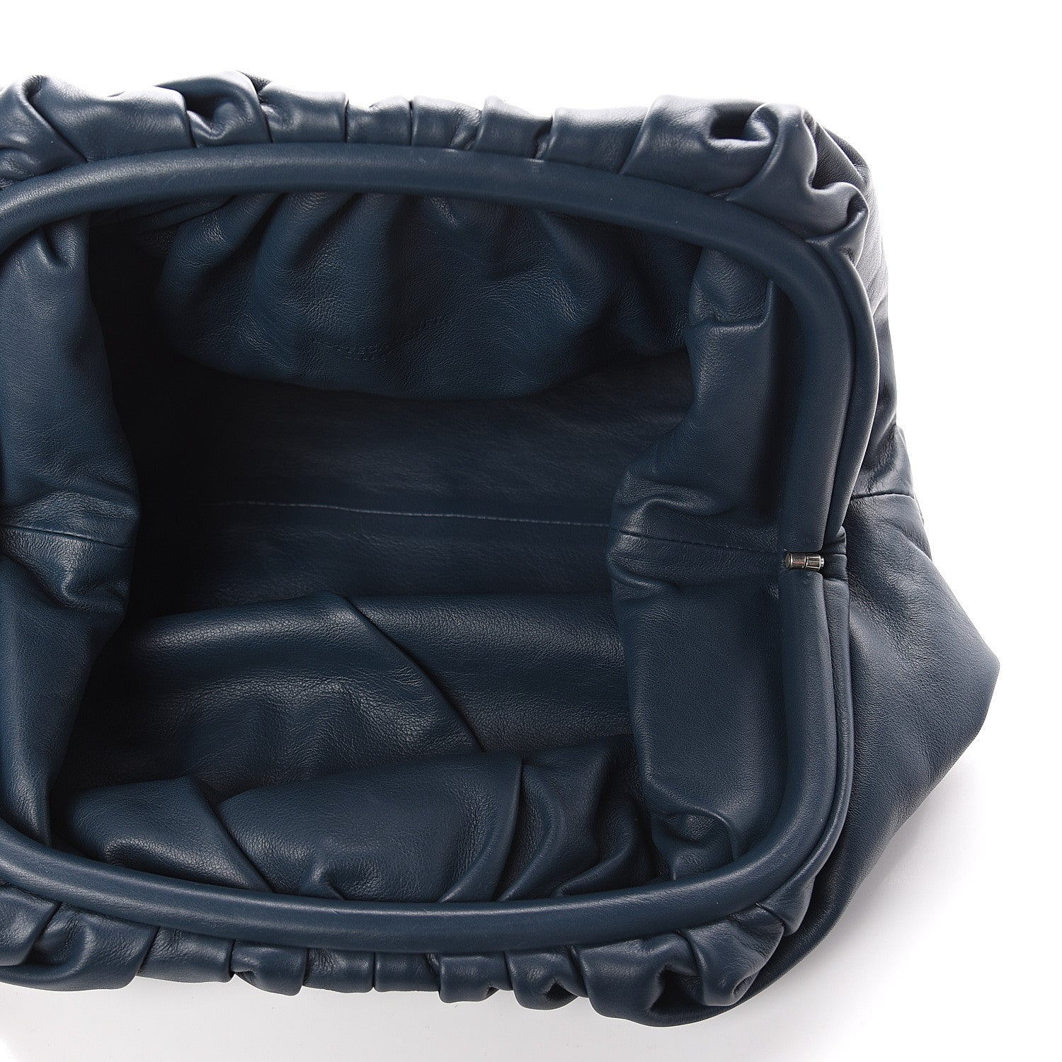 Bottega Veneta Smooth Butter Calf The Pouch Oversized Clutch Deep Blue 4 of 8