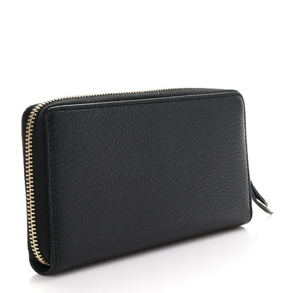 Gucci Dollar Calfskin GG Marmont Zip Around Wallet Black 3 of 11