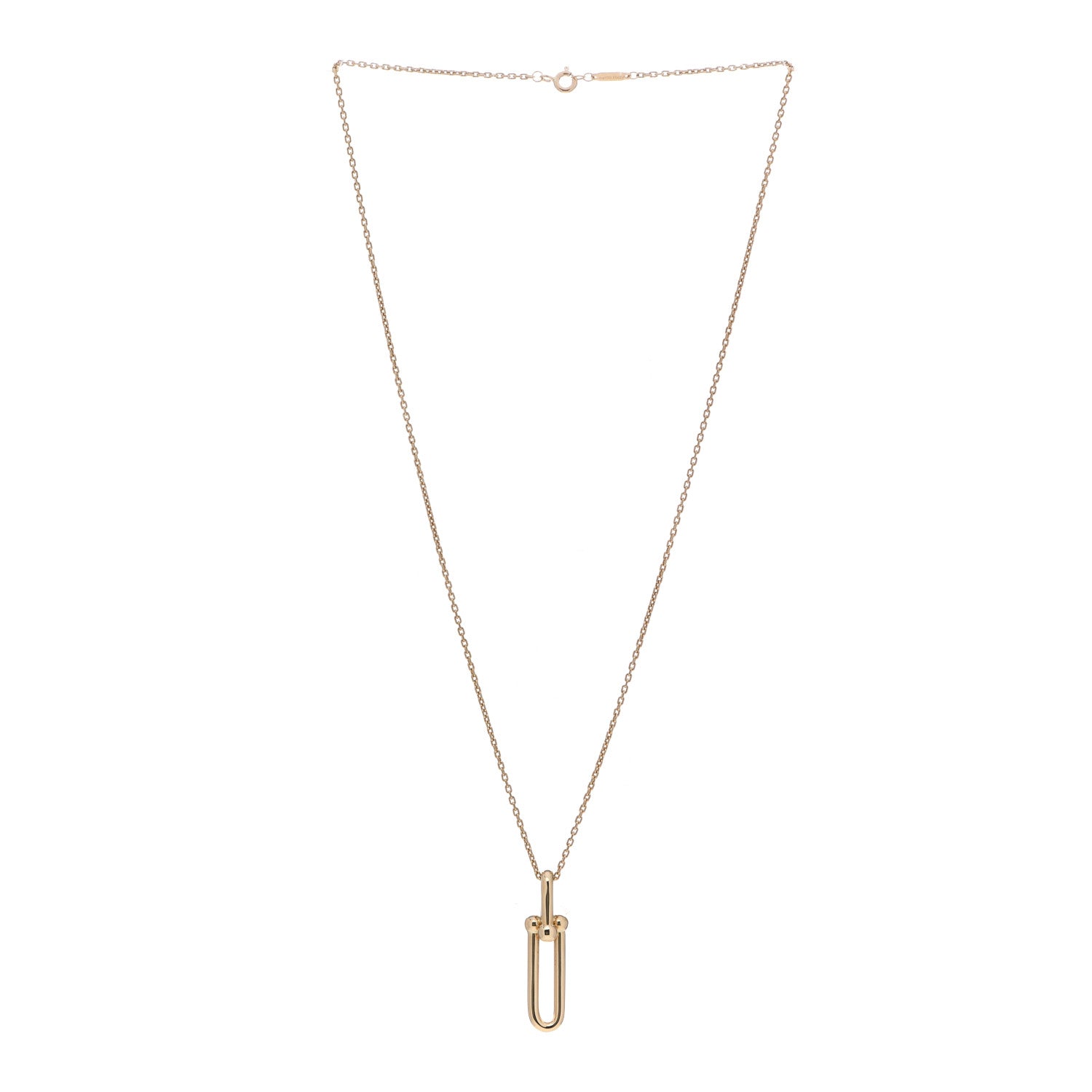 Tiffany 18K Yellow Gold HardWear Link Pendant Necklace 3 of 7