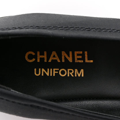 Chanel Grosgrain Cap Toe Uniform Ballerina Flats 41 Black 8 of 9