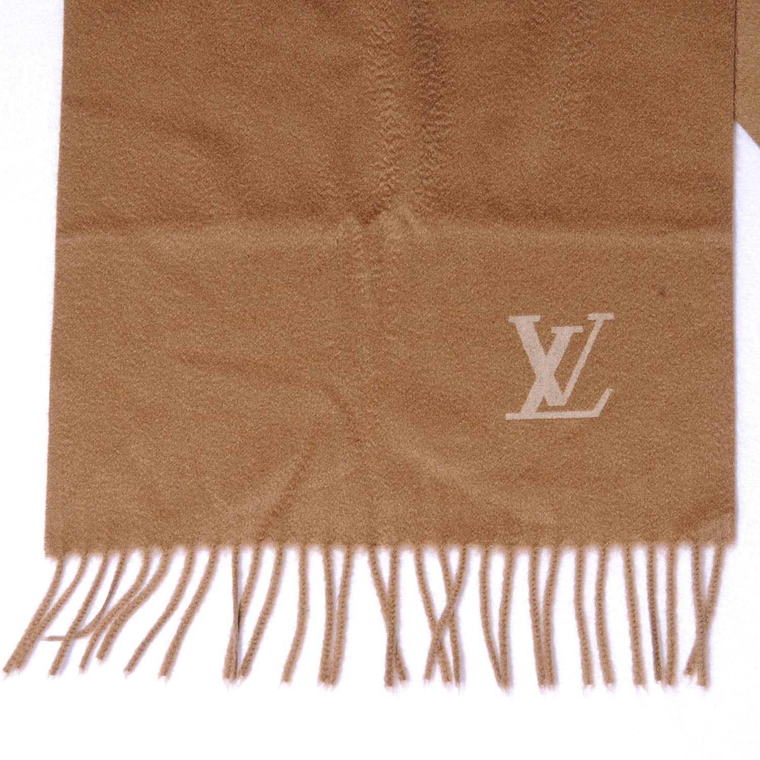Louis Vuitton Cashmere Jhelam Stole Caramel 2 of 4