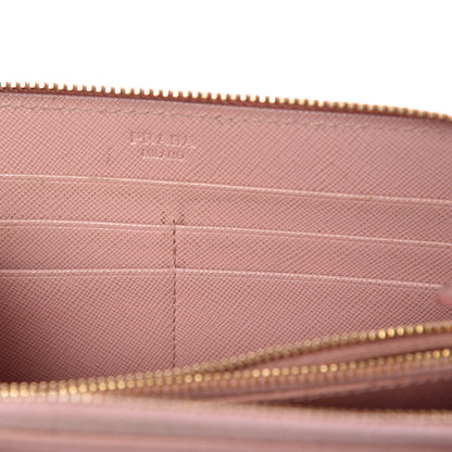 Prada Saffiano Fiocco Bow Zip Around Wallet Orchidea 9 of 24