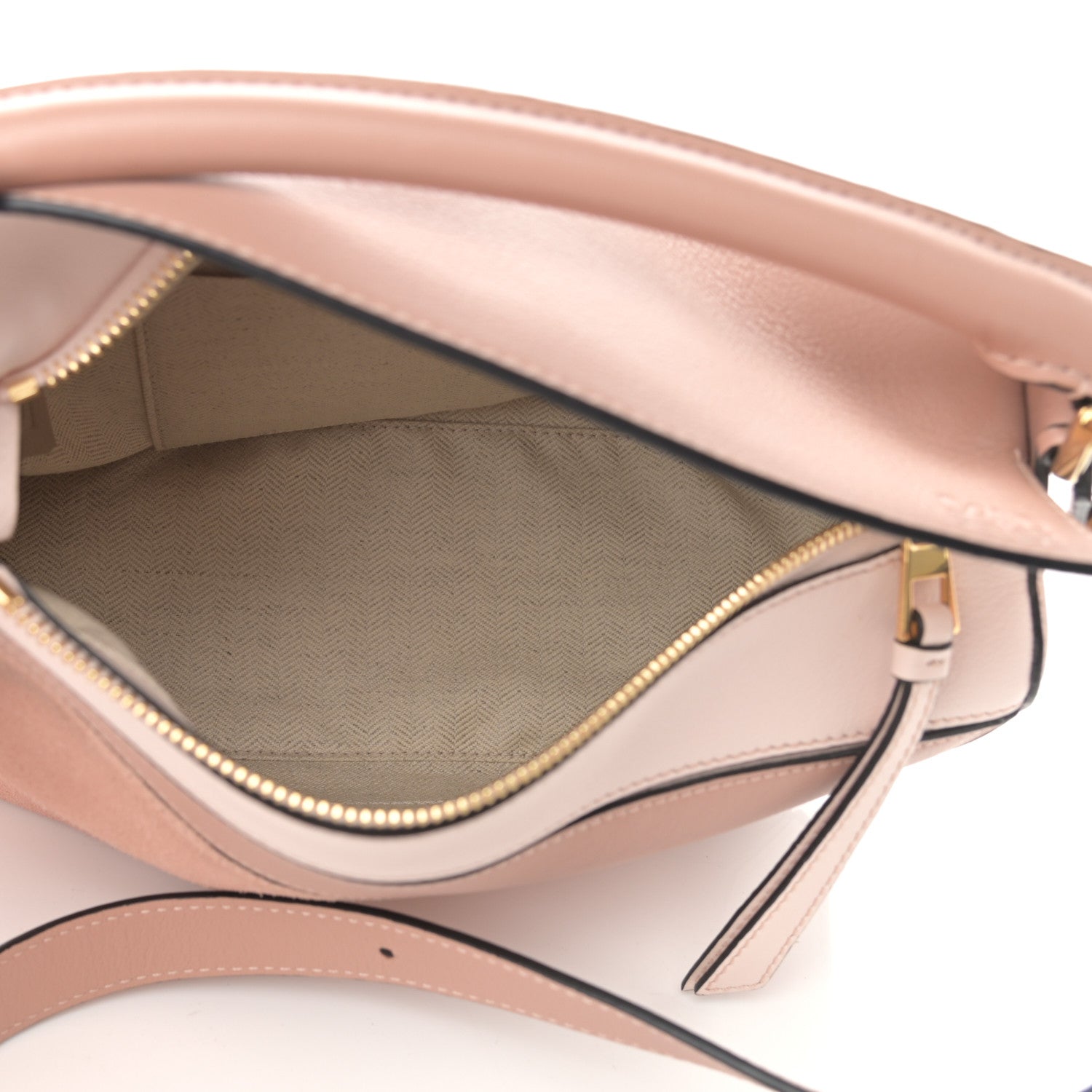Loewe Calfskin Suede Small Puzzle Bag Blush 5 of 11