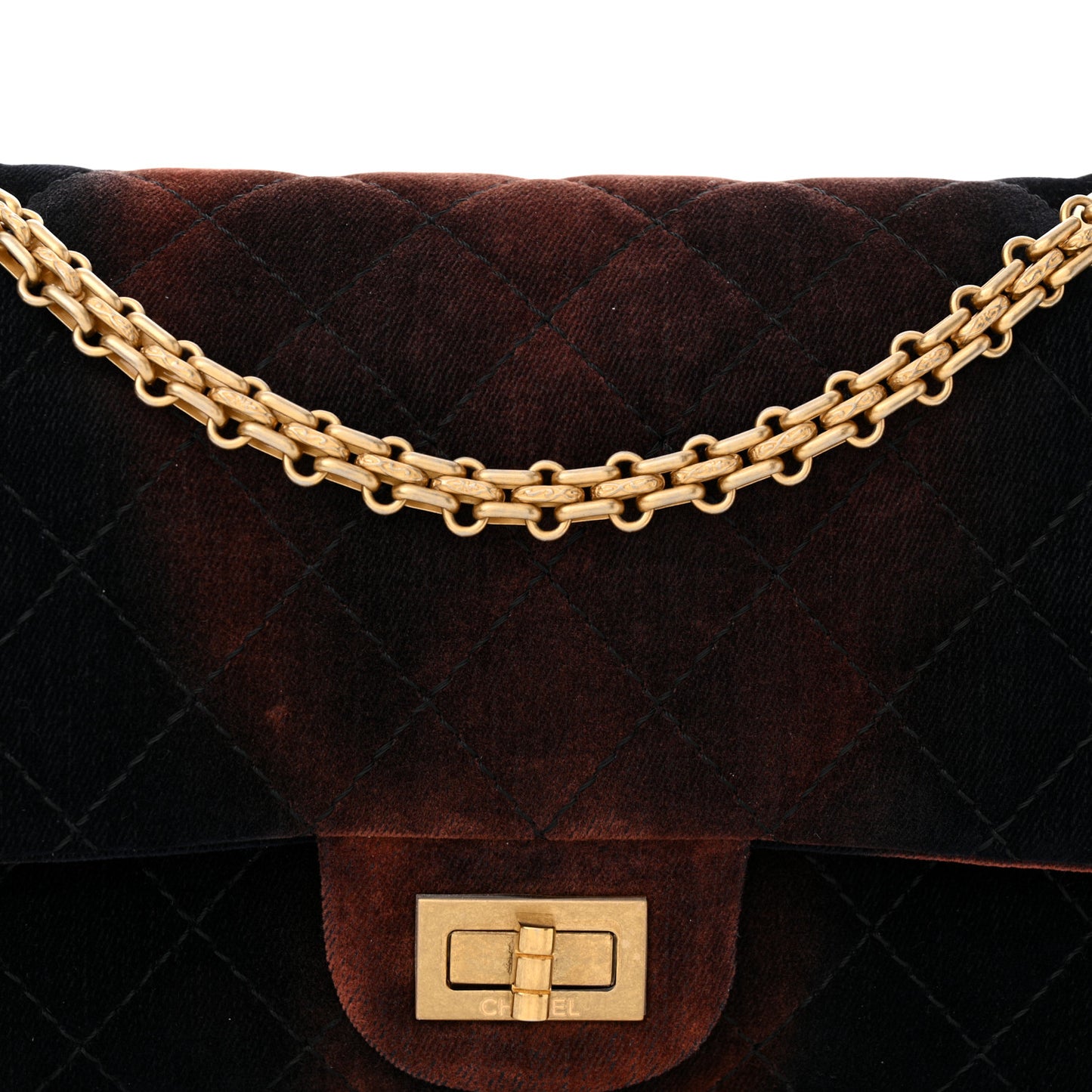 Ombre Velvet Quilted 2.55 Reissue 225 Flap Navy