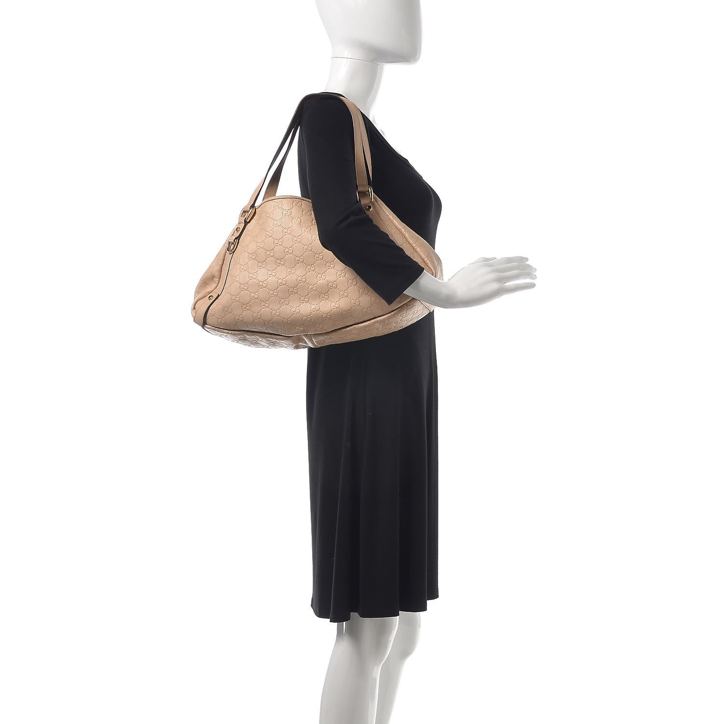 Guccissima Medium Abbey Shoulder Bag Beige