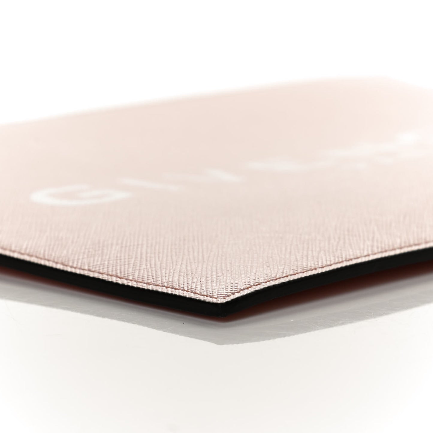 Textured Coated Canvas Iconic Prints Flat Medium Clutch Bag Pink