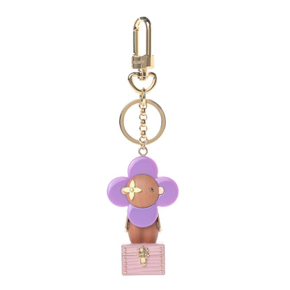 Louis Vuitton Resin Wood Vivienne Trunk Bag Charm Key Holder Pink 1 of 5