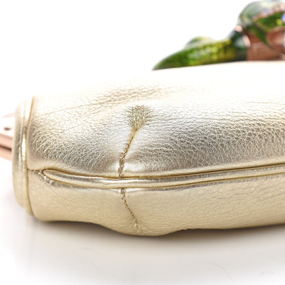 Gucci Metallic Calfskin Jeweled Dragon Evening Bag Gold 11 of 14