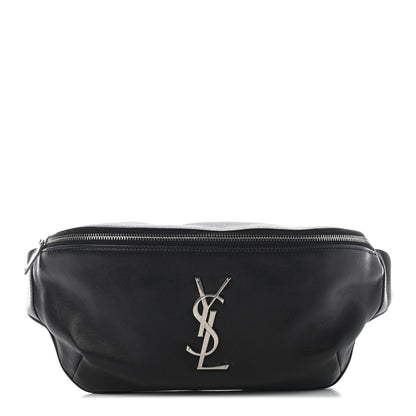 Saint Laurent Calfskin Monogram Belt Bag Black 1 of 8