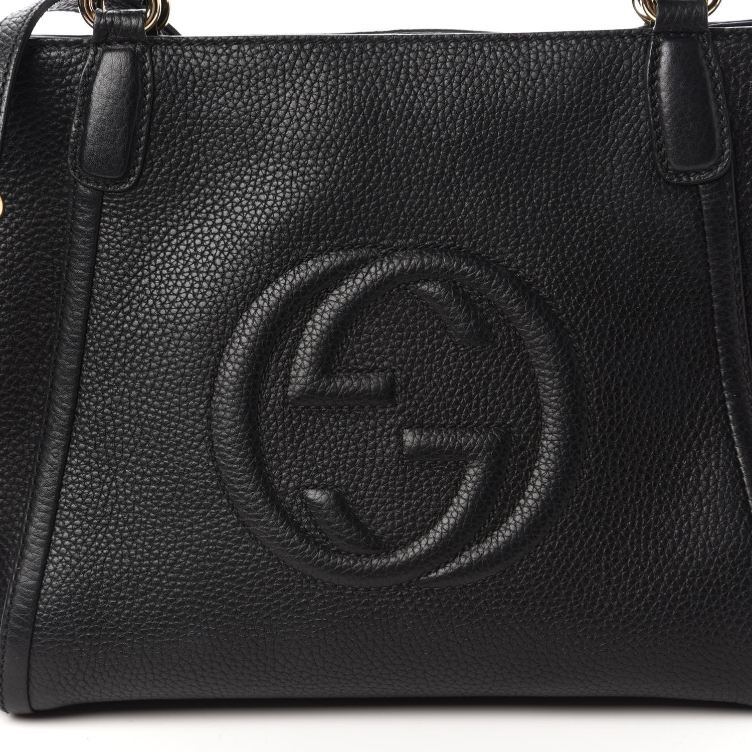 Gucci Pebbled Calfskin Small Soho Top Handle Bag Black 10 of 11