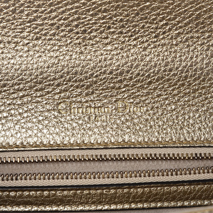 Christian Dior Metallic Calfskin Studded Small Diorama Flap Bag Gold 6 of 12