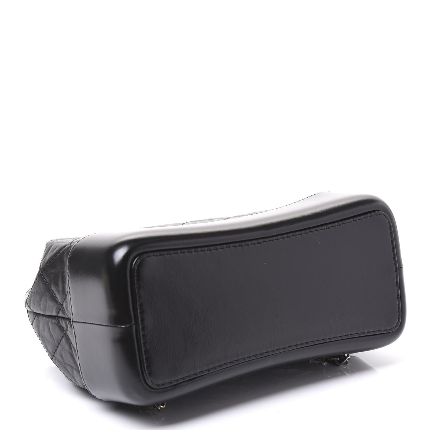 Aged Calfskin Quilted Small Gabrielle Backpack Black