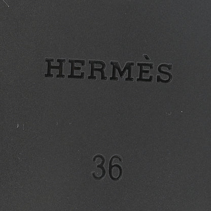 Hermes Rubber Womens Egerie Sandals 36 Black 8 of 12