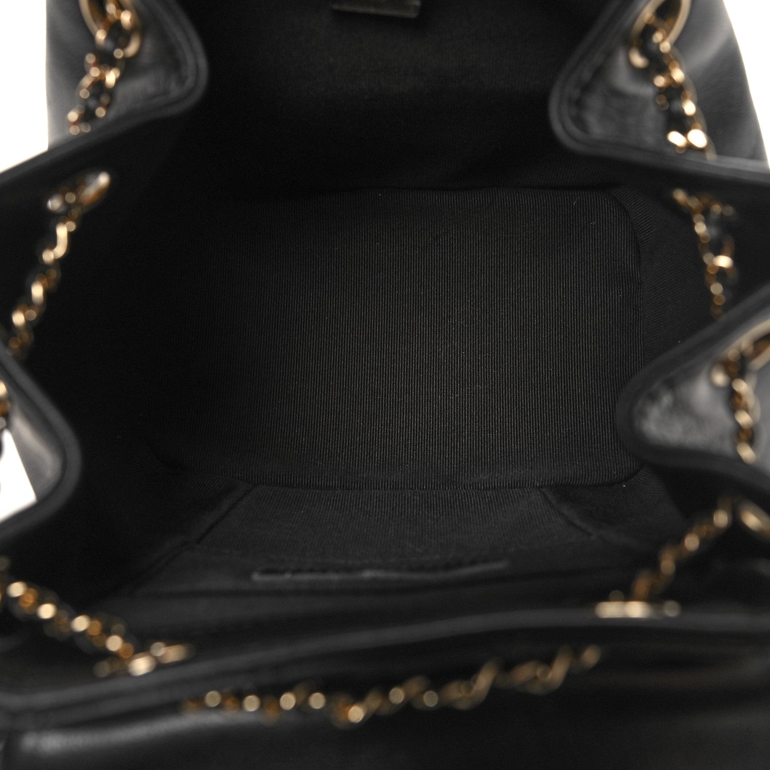 Chanel Lambskin Quilted Small Duma Drawstring Backpack Black 5 of 10