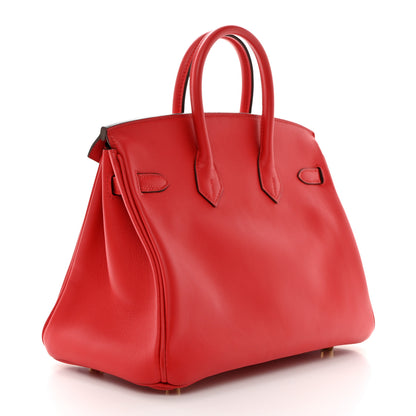 Hermes Swift Birkin 25 Rouge Tomate 2 of 12