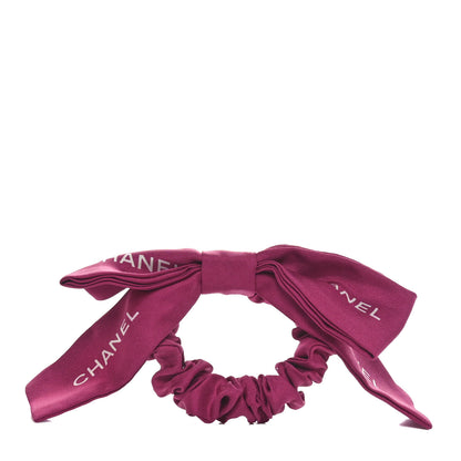Chanel Silk Bow Scrunchie Hair Tie Fuchsia 1 of 4