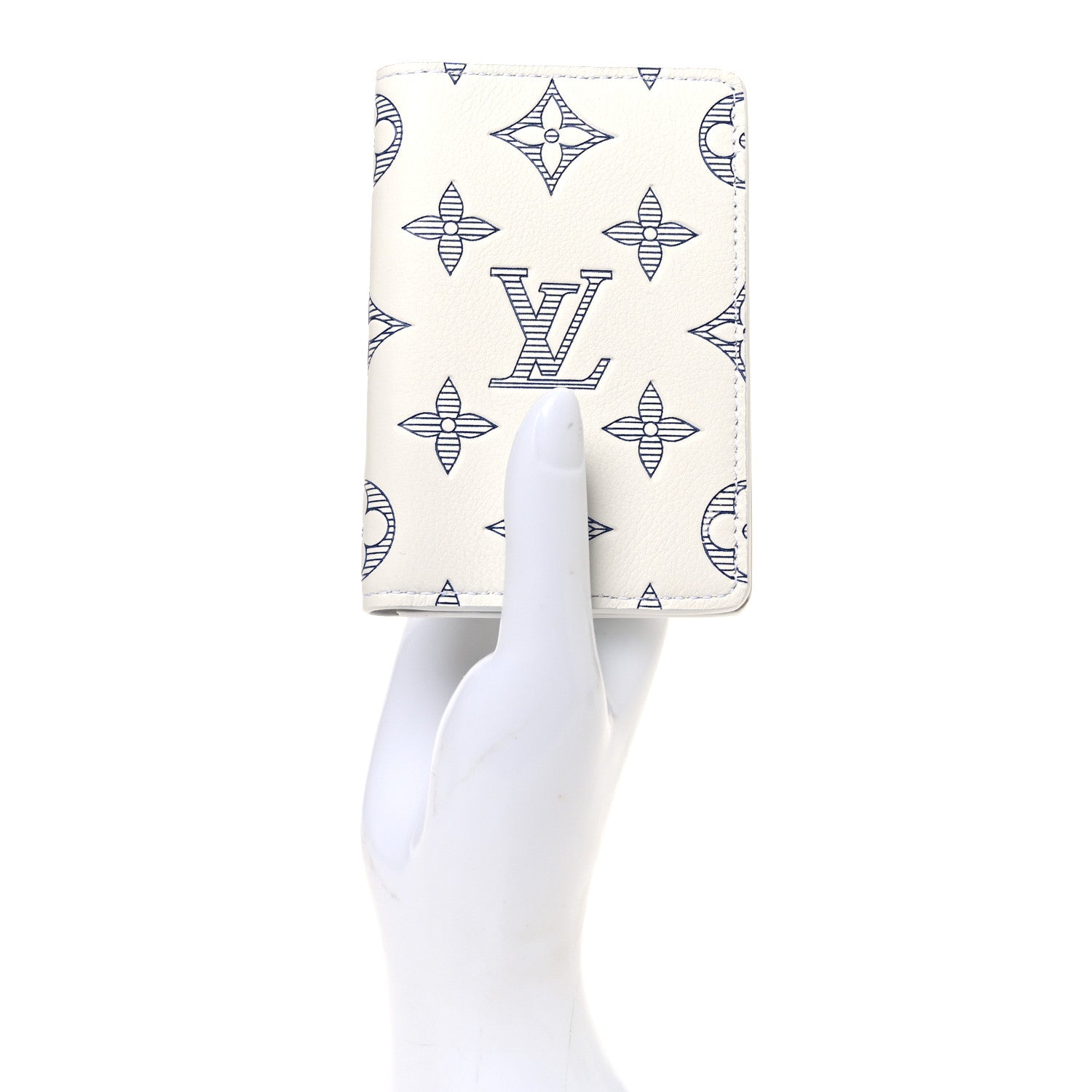 Louis Vuitton Calfskin Monogram Shadow Pocket Organizer White 2 of 6