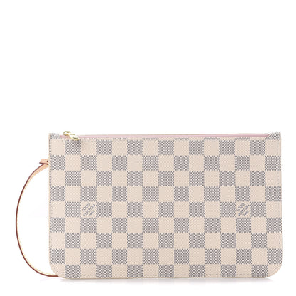 Louis Vuitton Damier Azur Neverfull MM GM Pochette Rose Ballerine 1 of 7