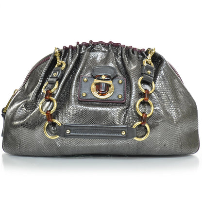Marc Jacobs Python Capra Satchel Anthracite 1 of 12