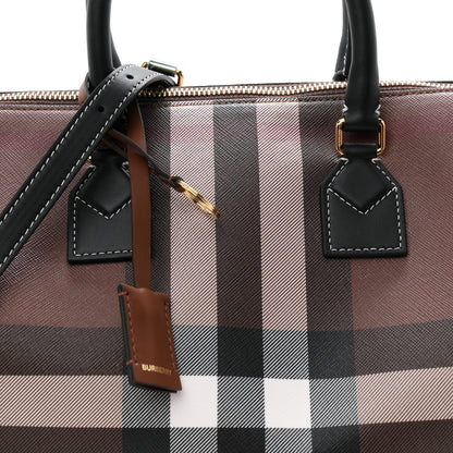 Burberry E-canvas Check Bowling Bag Dark Birch Brown 8 of 11