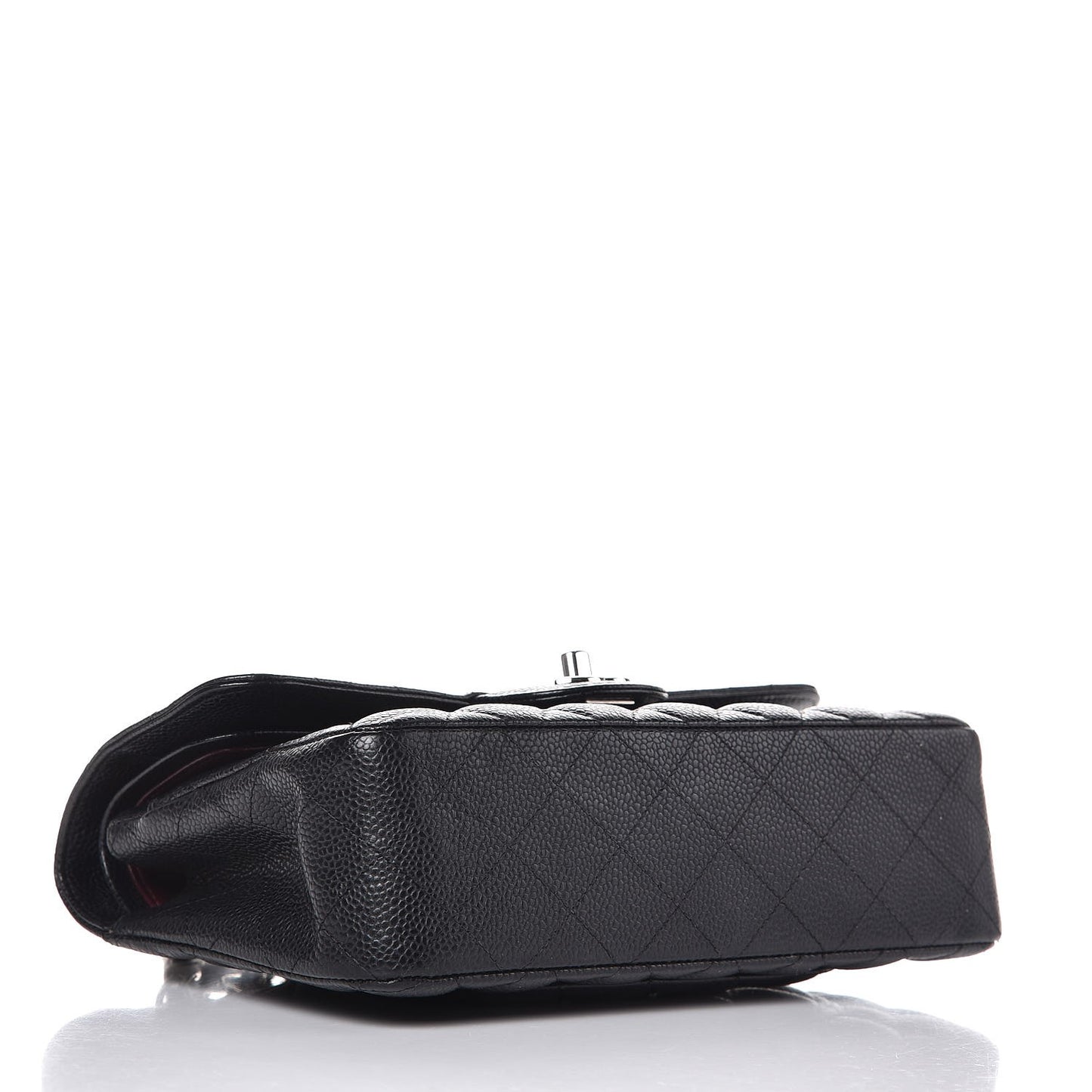 Caviar Quilted Small Double Flap Black
