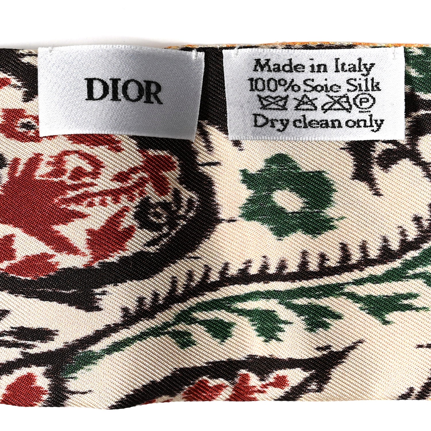 Christian Dior Silk Paisley Mitzah Scarf Multicolor 3 of 3