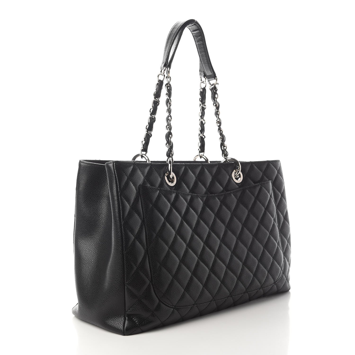 Chanel Caviar Quilted XL Grand Shopping Tote GST Black 3 of 10