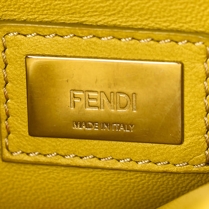 Fendi Nappa Mini Peekaboo Iconic Satchel Lime 7 of 10