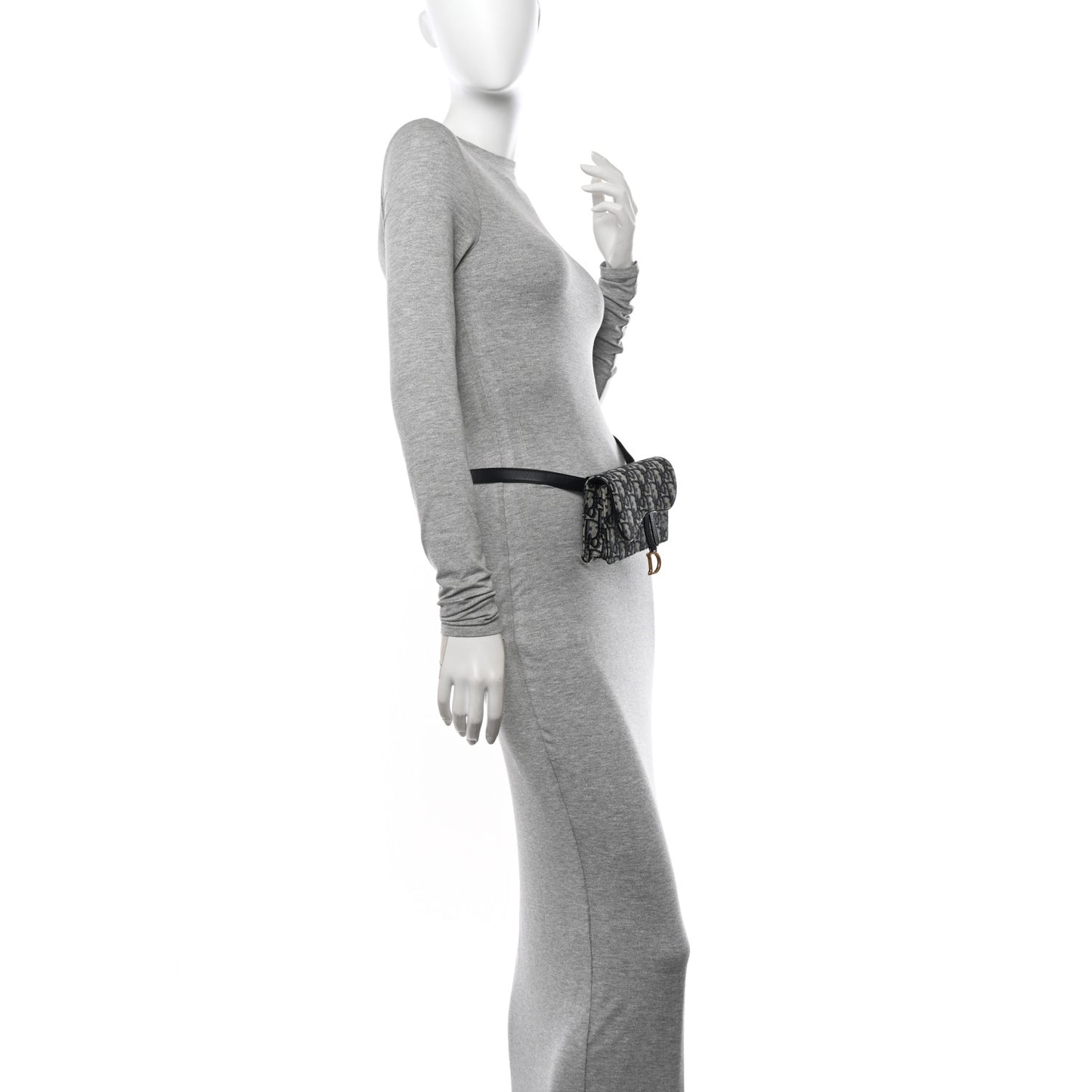 Oblique Saddle Belt Bag Blue