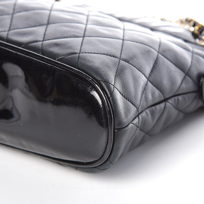 Chanel Lambskin Patent Quilted Shoulder Bag Black 10 of 10