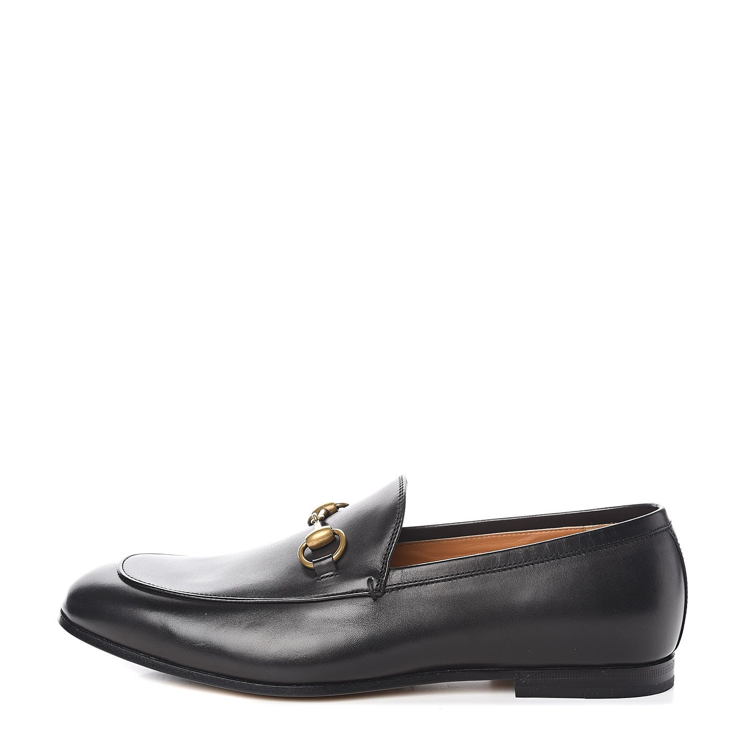 Gucci Calfskin Horsebit Mens Jordaan Loafers 7 Black 1 of 9