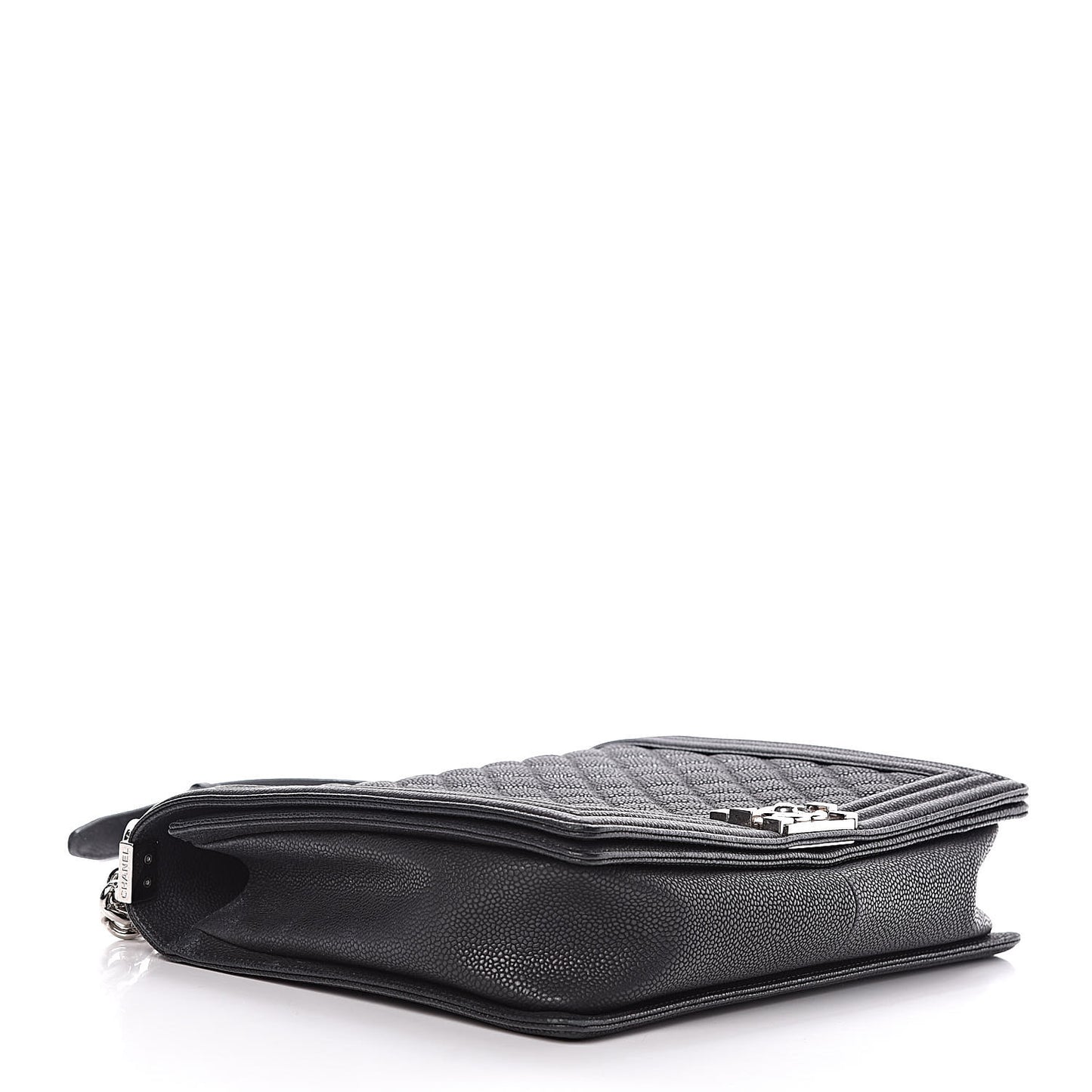 Caviar Quilted Large Boy Flap Black
