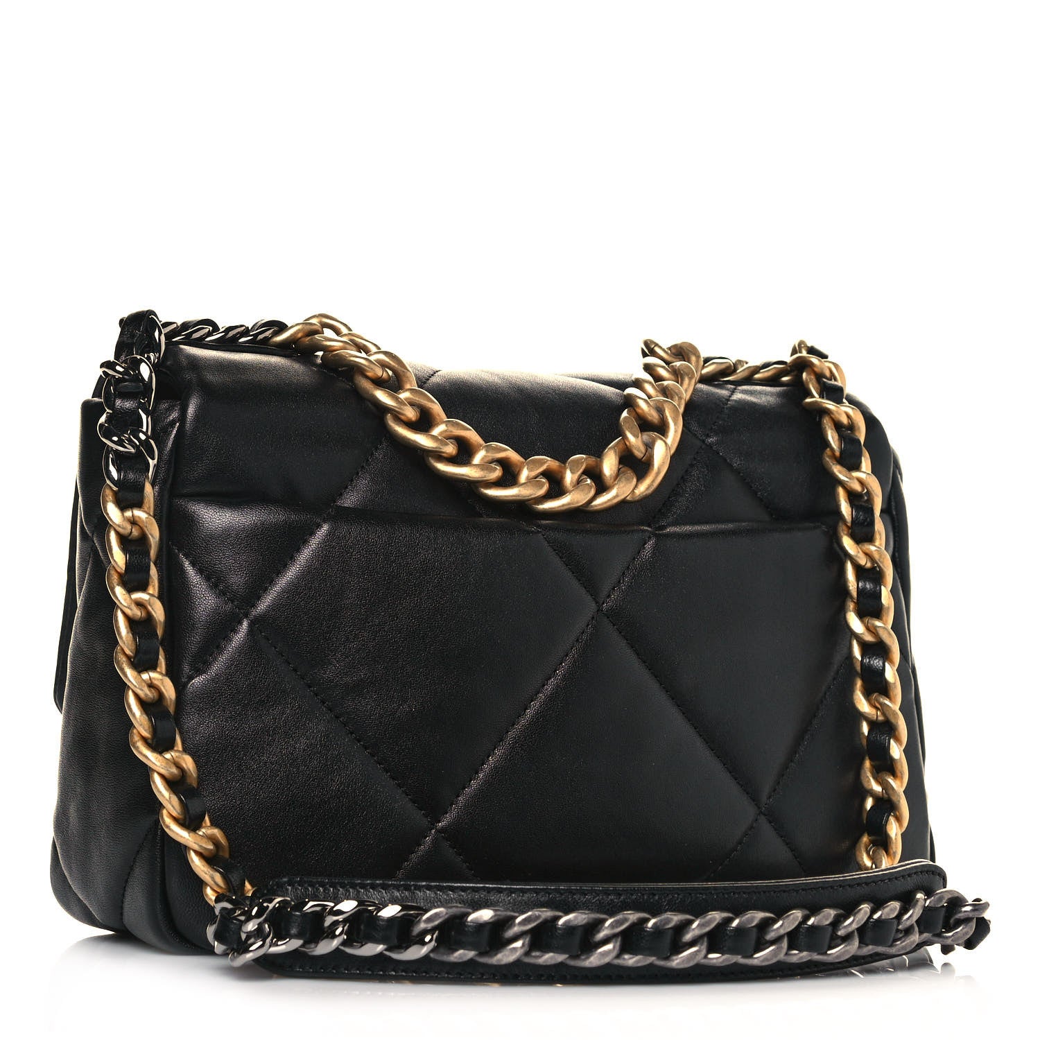 Chanel Lambskin Quilted Medium Chanel 19 Flap Black 3 of 14