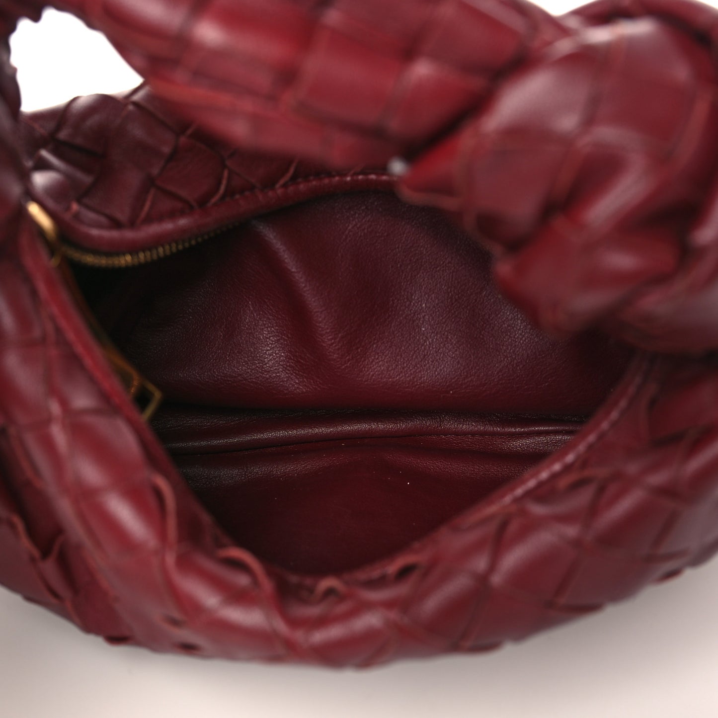 Nappa Intrecciato Mini Jodie Burgundy