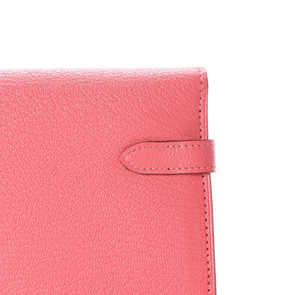 Hermes Chevre Mysore Kelly Longue Wallet Rose Lipstick 9 of 11