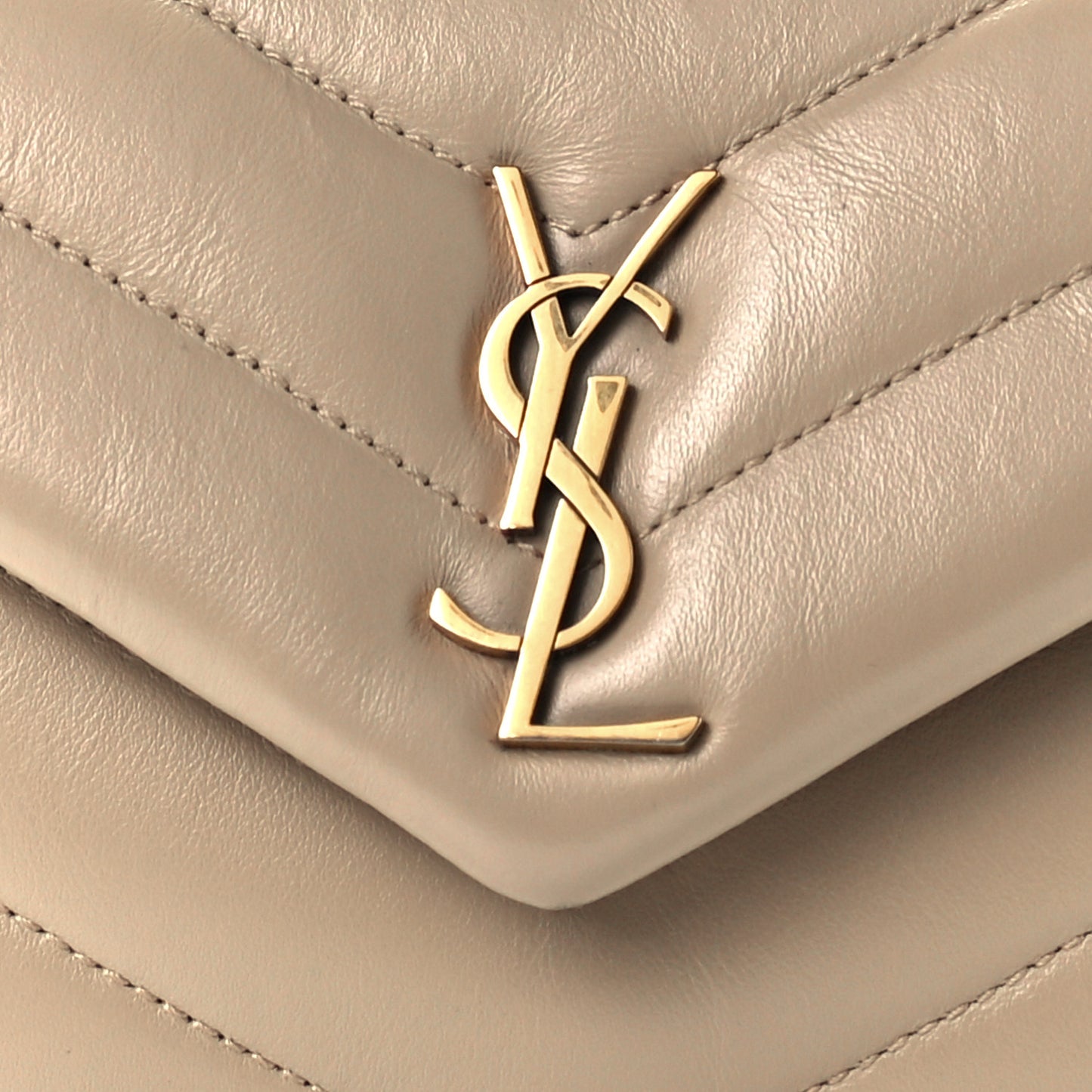 Calfskin Y Quilted Monogram Toy Loulou Crossbody Bag Dark Beige
