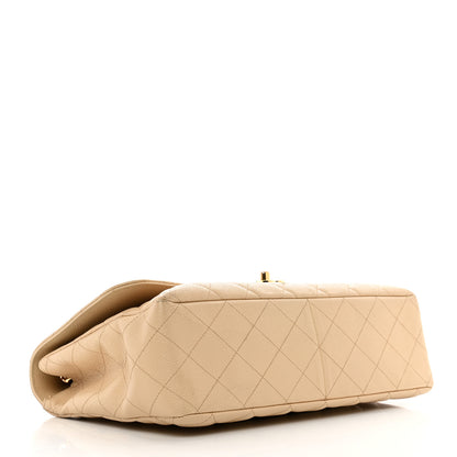 Chanel Caviar Quilted Jumbo Single Flap Beige 4 of 13