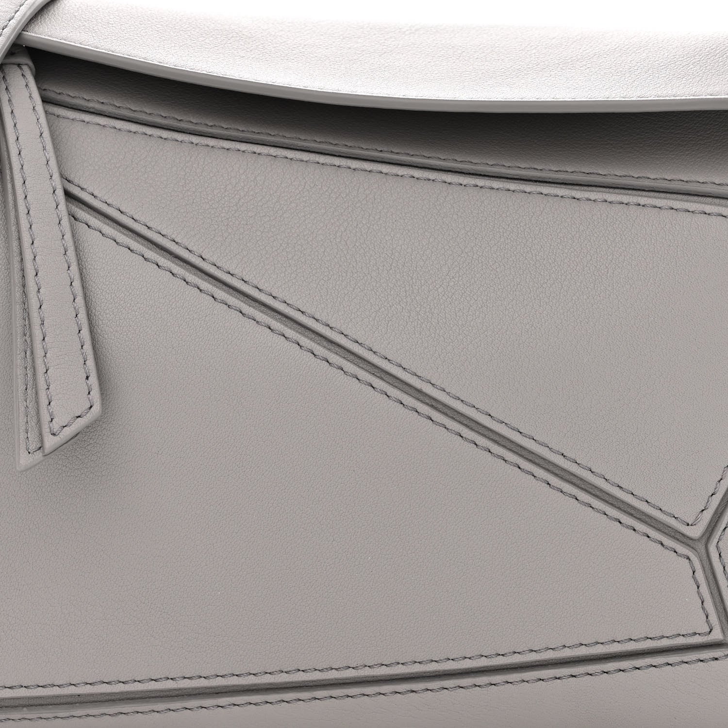 Loewe Calfskin Small Puzzle Bag Pearl Grey 1343580 – FASHIONPHILE